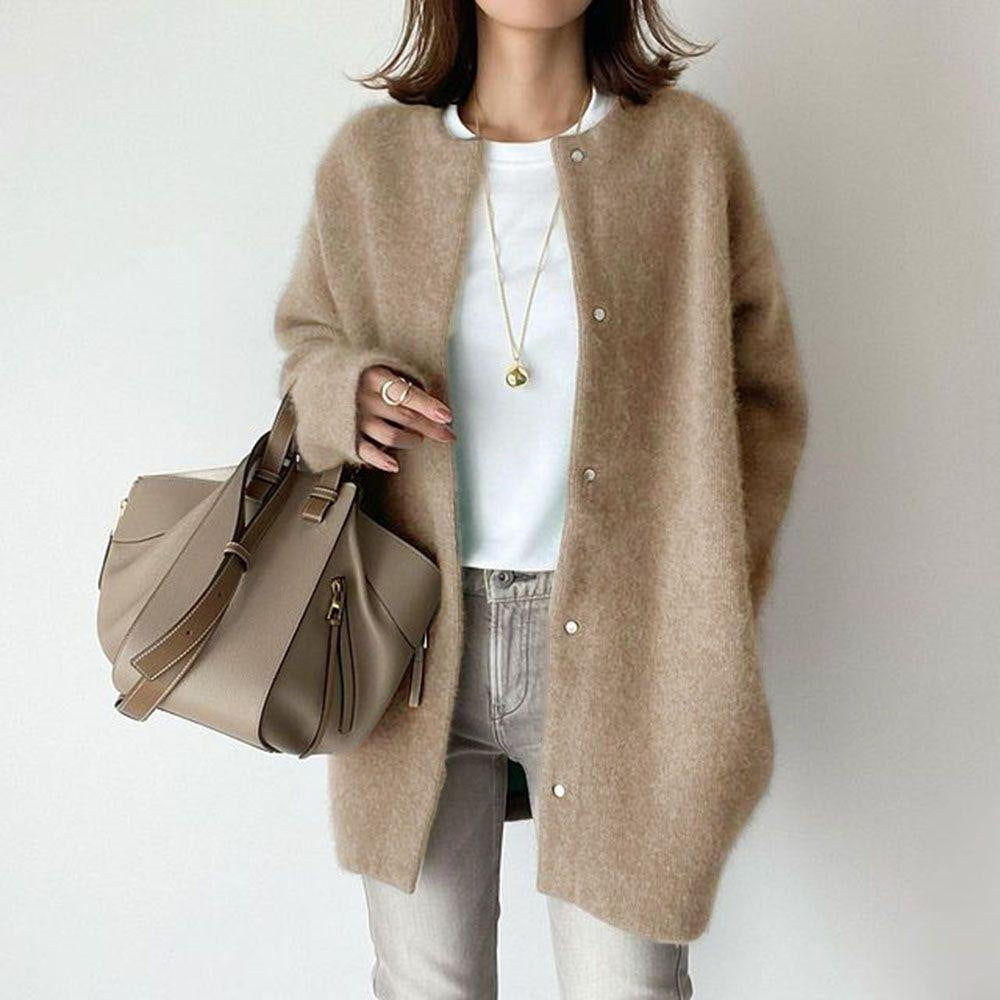 Women's Cardigan Knit Jacket Button Up Spring Layering Sweater