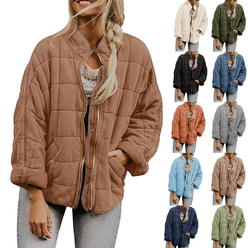 Women's Winter Zip Up Fleece Jacket Warm Pocket Coat