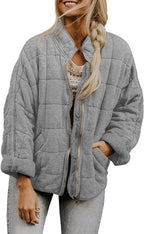 Women's Winter Zip Up Fleece Jacket Warm Pocket Coat
