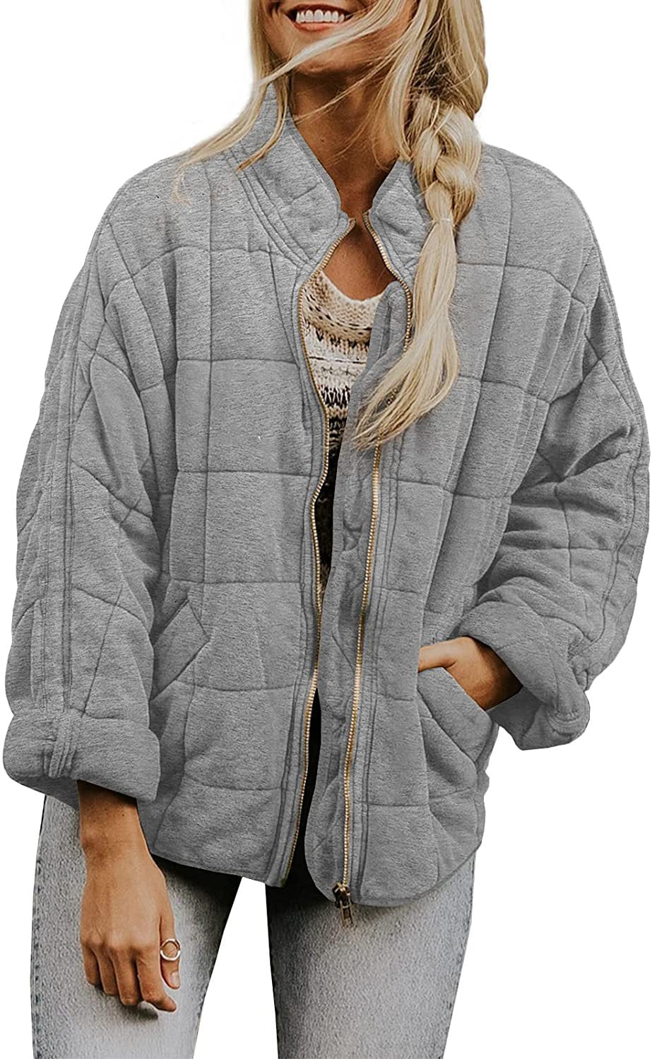 Women's Winter Zip Up Fleece Jacket Warm Pocket Coat