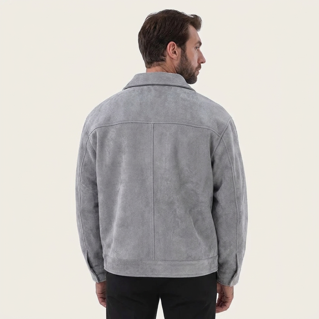 Fashion Men's Fur Zipper Big Pocket Jacket Coat