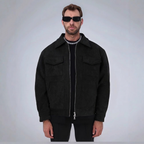 Fashion Men's Fur Zipper Big Pocket Jacket Coat